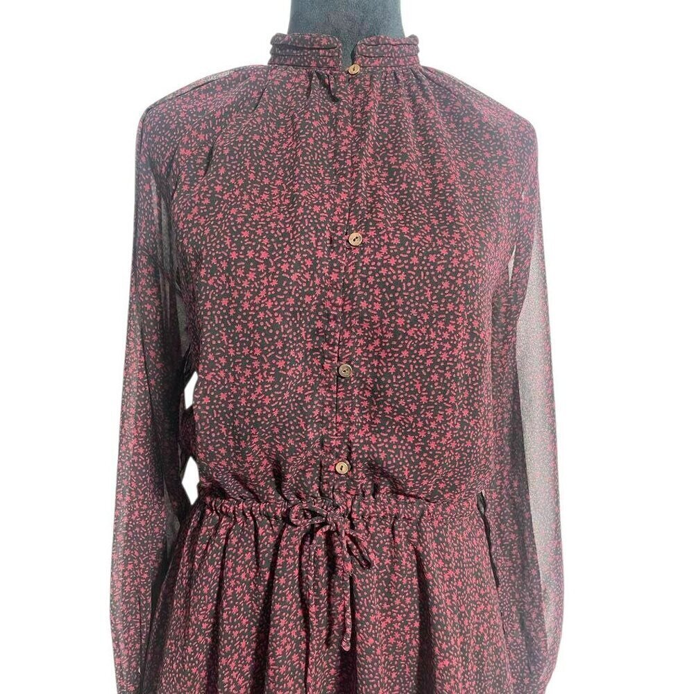 Cleobella Size Medium Dress Tiered Mini Long Sleeve - Picture 3 of 10